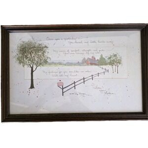 D. Morgan Vintage Framed Print Mother I Love You Mother 1989 "Mother's Day Gift"
